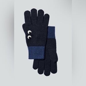 NWT Uniqlo x Anya Hindmarch Navy Blue Heattech Gloves - Size M